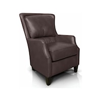 Upholstered Club Chair with Tapered Wood Feet