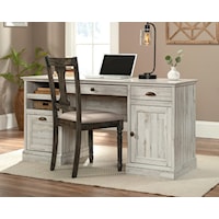Contemporary Double Pedestal Executive Desk with File Drawer