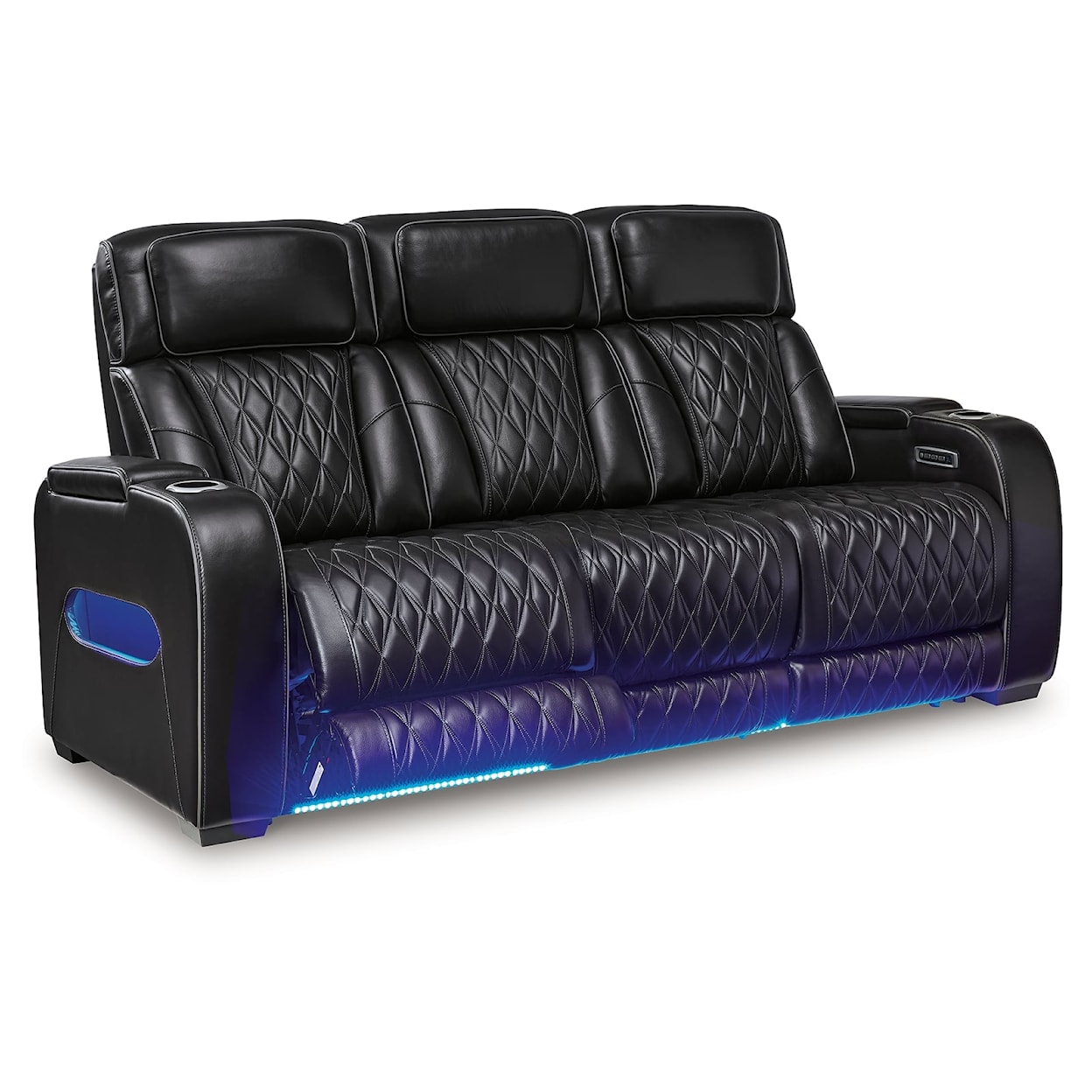 Signature Boyington Power Reclining Sofa with Adj Headrest