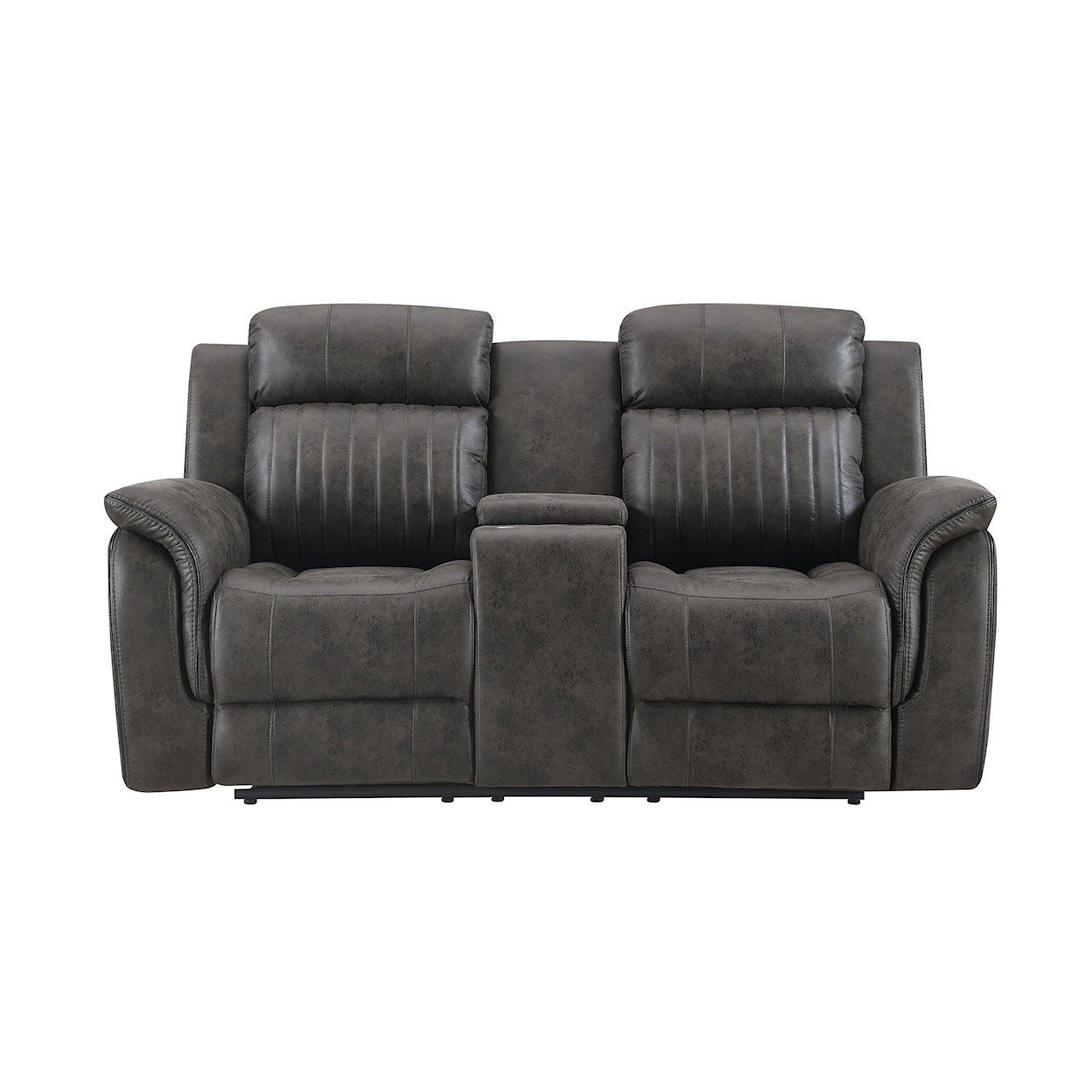 Global Furniture U8517 Grey Reclining Loveseat