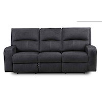 Transitional Power Reclining Sofa with USB Port