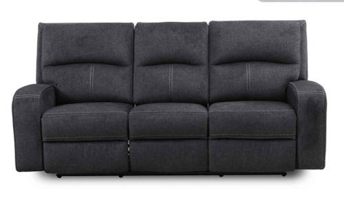 Transitional Power Reclining Sofa with USB Port