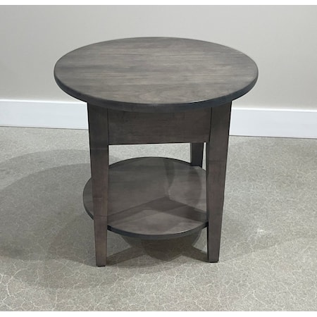 24&quot; Round Table w/Lower Shelf