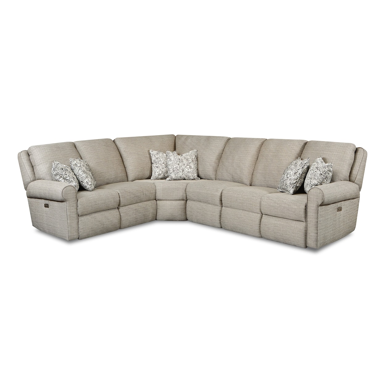 Design2Recline Key Note Power Reclining Sectional