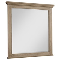 Rustic Landscape Mirror with Beveled Glass