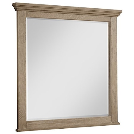 Rustic Landscape Mirror with Beveled Glass