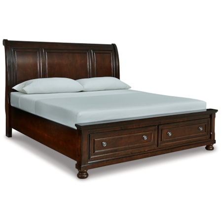 King Sleigh Storage Bed
