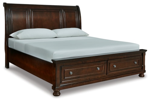 King Sleigh Storage Bed