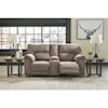 Benchcraft by Ashley Cavalcade Double Reclining Power Loveseat with Console