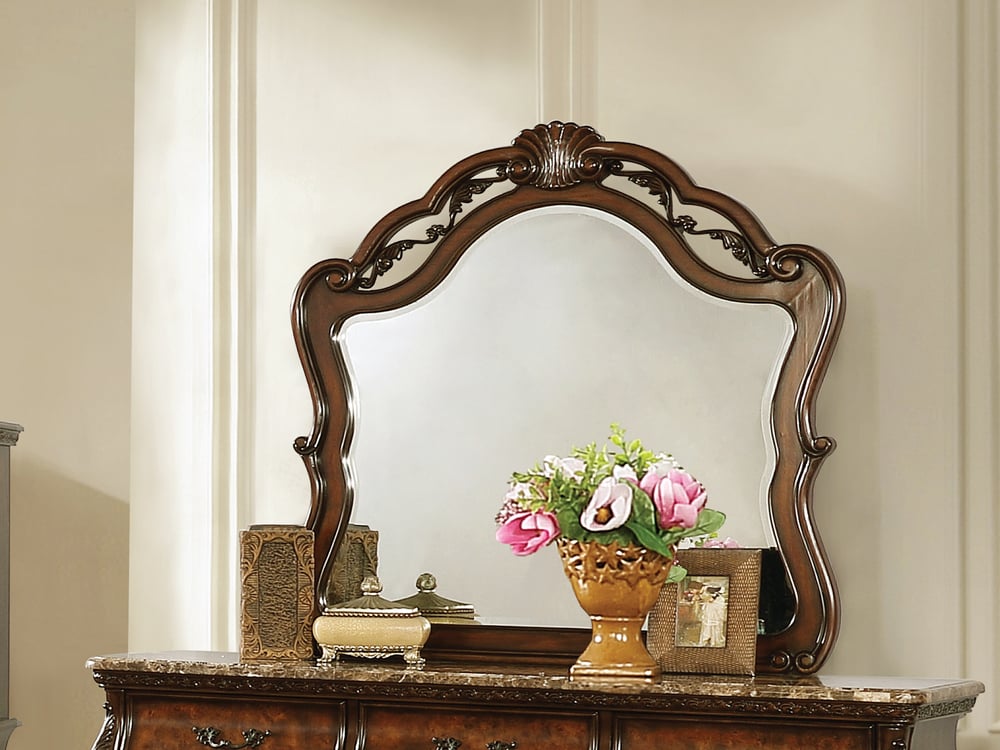 Exeter Arched Dresser Mirror Burl