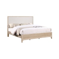 Contemporary Upholstered Panel California King Bed
