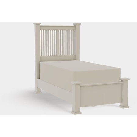 American Craftsman Twin XL Prairie Spindle Bed with Low Footboard