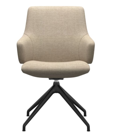 Contemporary Arm Chair with Low Back and D350 Base