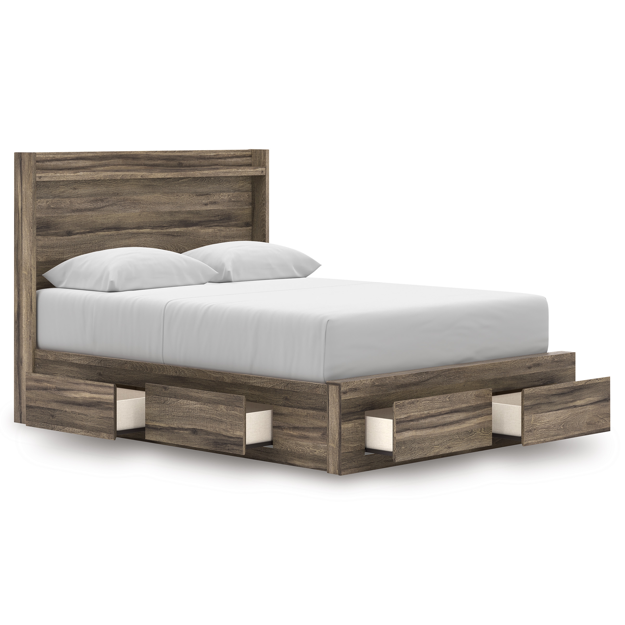 Queen Panel Storage Bed