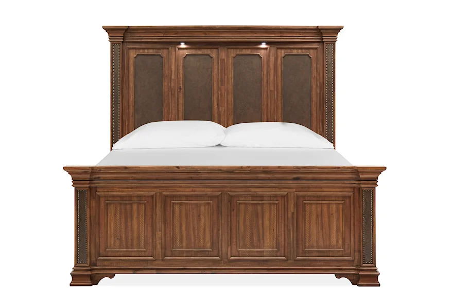 Lariat Bedroom King Panel Bed by Magnussen Home at Royal Furniture