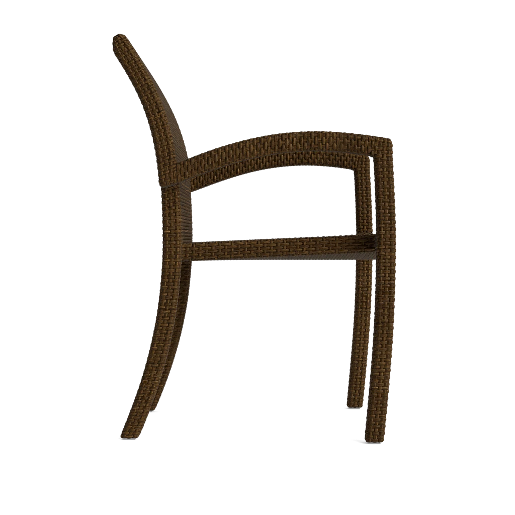 Stacking Wicker Dining Arm Chair