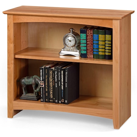 Solid Wood Alder Bookcase with 1 Open Shelf