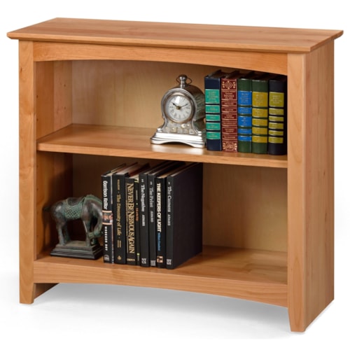 Solid Wood Alder Bookcase with 1 Open Shelf