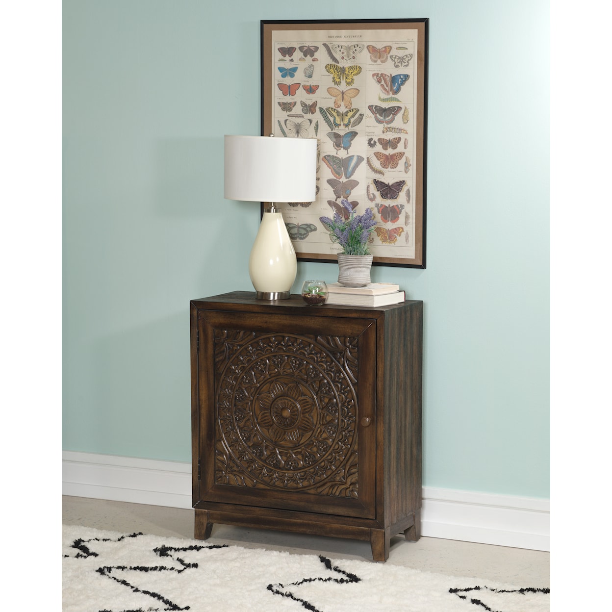 Powell Grace Accent Cabinet Dark Brown