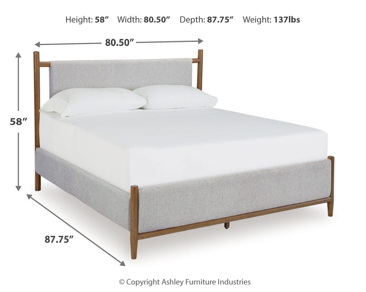 Signature Design by Ashley Lyncott King Upholstered Bed