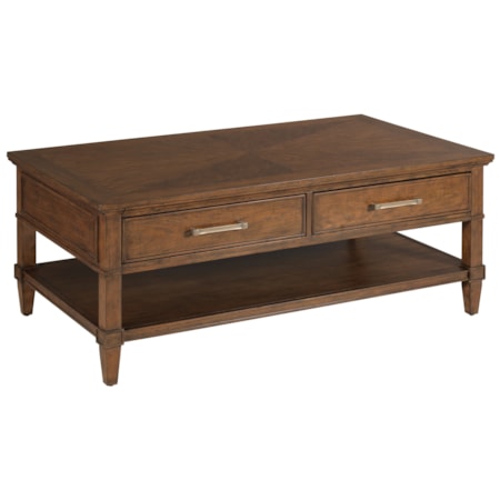 2-Drawer Coffee Table with Casters