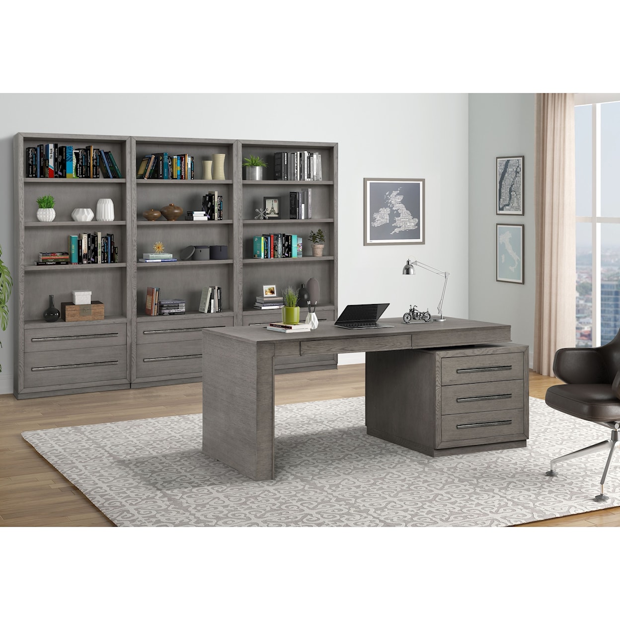 Parker House Pure Modern 36 in. Open Top Bookcase