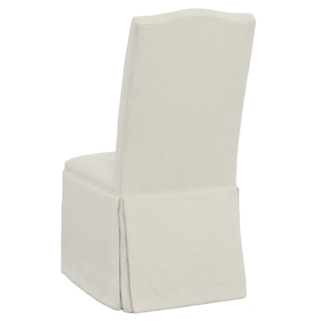 Camel Tall Back Skirted Dining Chair