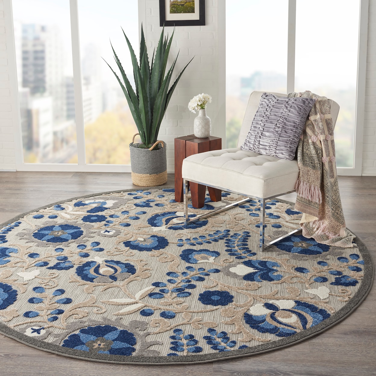 Nourison Aloha 7'10" Round  Rug