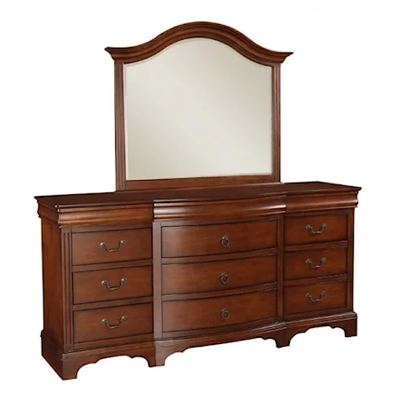 Traditional Dresser & Mirror Set