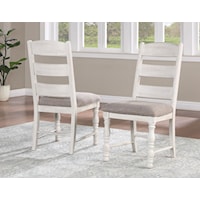 Farmhouse Dining Side Chair with Upholstered Cushion