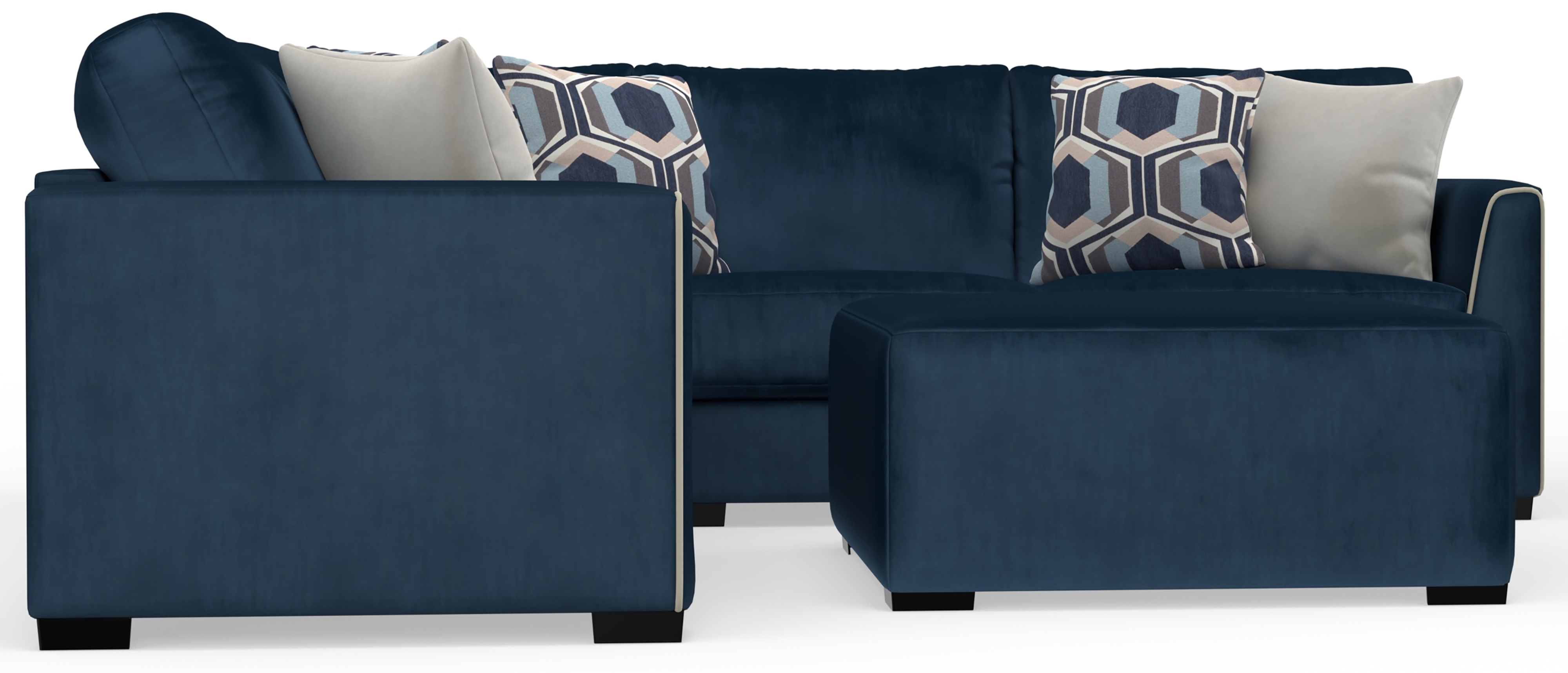 Jackson Furniture Jetson 4-Piece Sectional Sofa with Cocktail Ottoman
