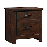 DARK BROWN NIGHTSTAND. |