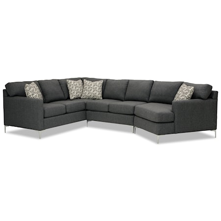 5-Seat Sectional Sofa w/ RAF Cuddler