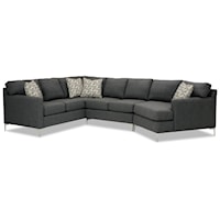 Customizable 5-Seat Sectional Sofa w/ RAF Cuddler