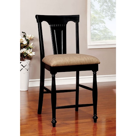 Cottage Counter Height Side Chair 2-Pack with Upholstered Seat