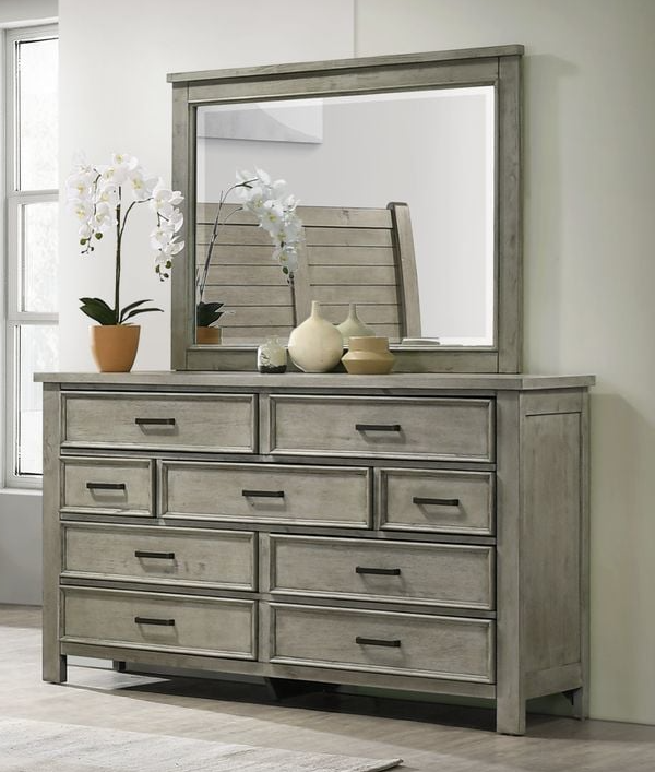 Elements International Sullivan Dresser and Mirror Set
