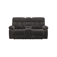 Contemporary Console Loveseat with Power Footrest