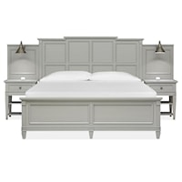 Contemporary Queen Wall Bed with Two Nightstands