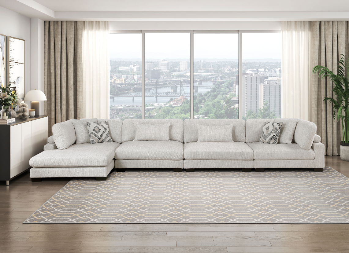 Homelegance Tinley 4-Piece Sectional Sofa with Chaise