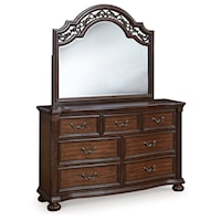 Traditional Dresser And Mirror