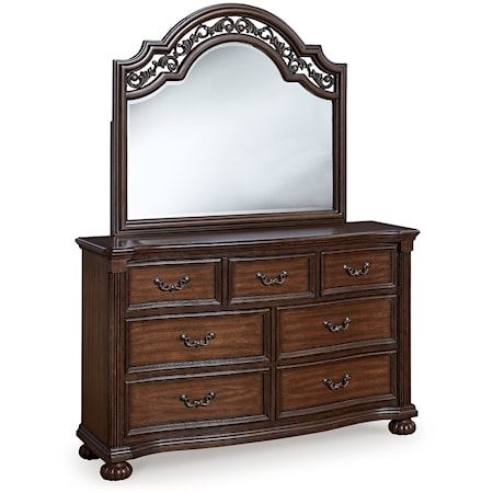 Traditional Dresser And Mirror