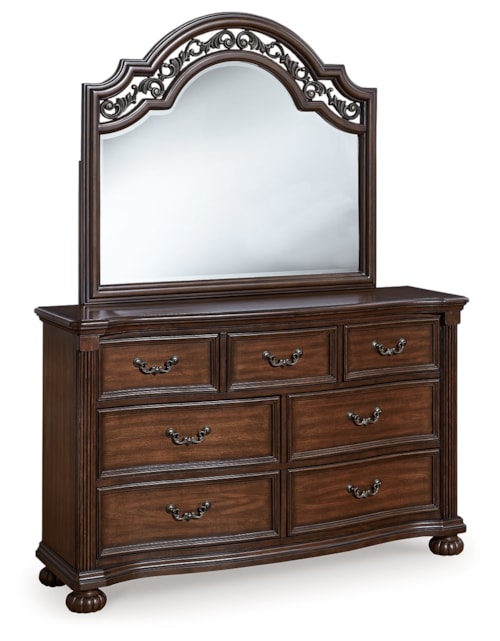 Traditional Dresser And Mirror
