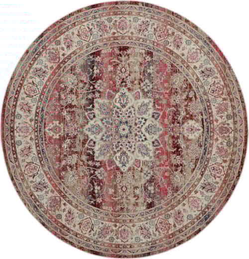 4'  Red Round Rug