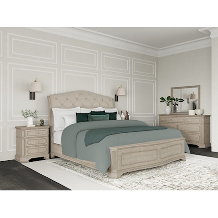 4-Piece King Sleigh Bedroom Set