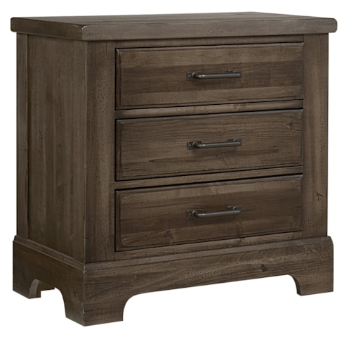 Rustic 3-Drawer Nightstand with English Dovetail Construction