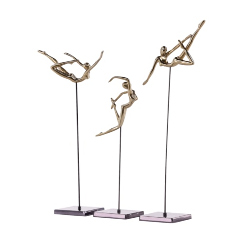 Traditional Trio of Ballet Dancer Sculpture