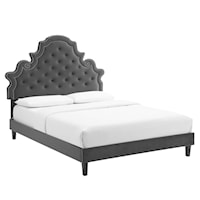 Tufted Performance Velvet Twin Platform Bed