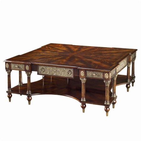 Repoussé Brass Cocktail Table