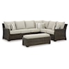 Signature Design by Ashley Brook Ranch Sofa Sectional/Bench Set