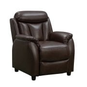 Casual Children's Manual Recliner with Pillow Arms